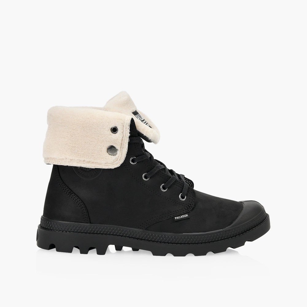 Palladium Kids Black and Cream Boots